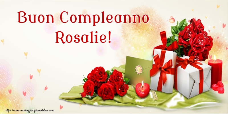 Cartoline di compleanno - Fiori | Buon Compleanno Rosalie!