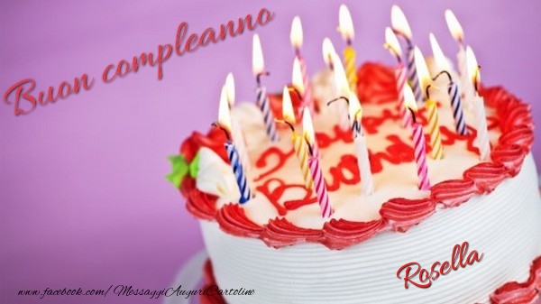  Cartoline di compleanno - Torta | Buon compleanno, Rosella!