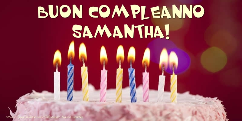  Cartoline di compleanno -  Torta - Buon compleanno, Samantha!