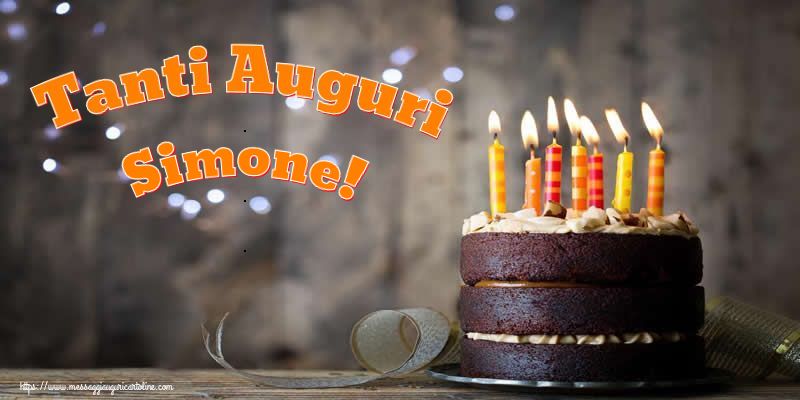  Cartoline di compleanno - Torta | Tanti Auguri Simone!