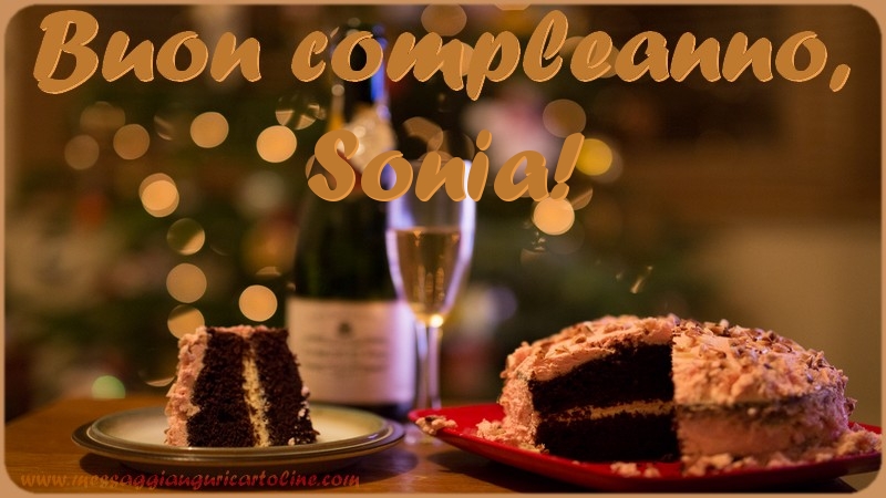  Cartoline di compleanno - Champagne & Torta | Buon compleanno, Sonia