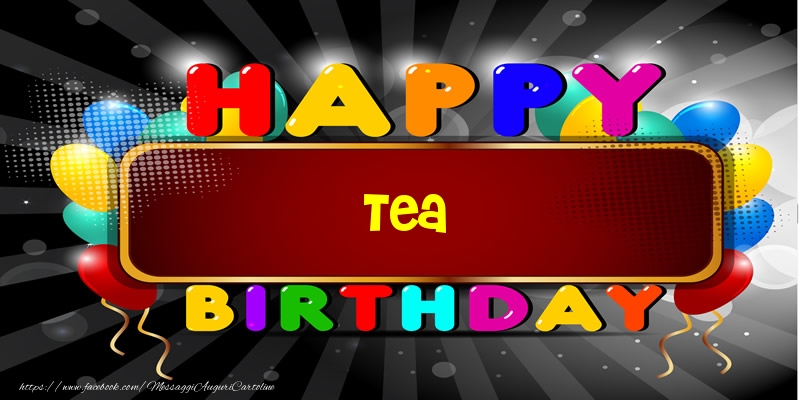 Cartoline di compleanno - Palloncini | Happy Birthday Tea