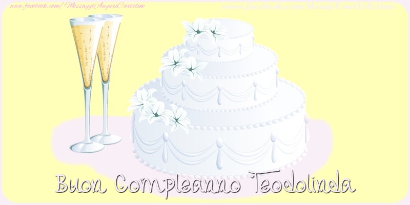  Cartoline di compleanno - Champagne & Torta | Buon compleanno Teodolinda