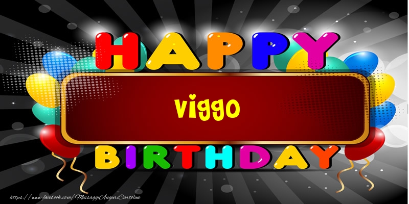 Cartoline di compleanno - Palloncini | Happy Birthday Viggo