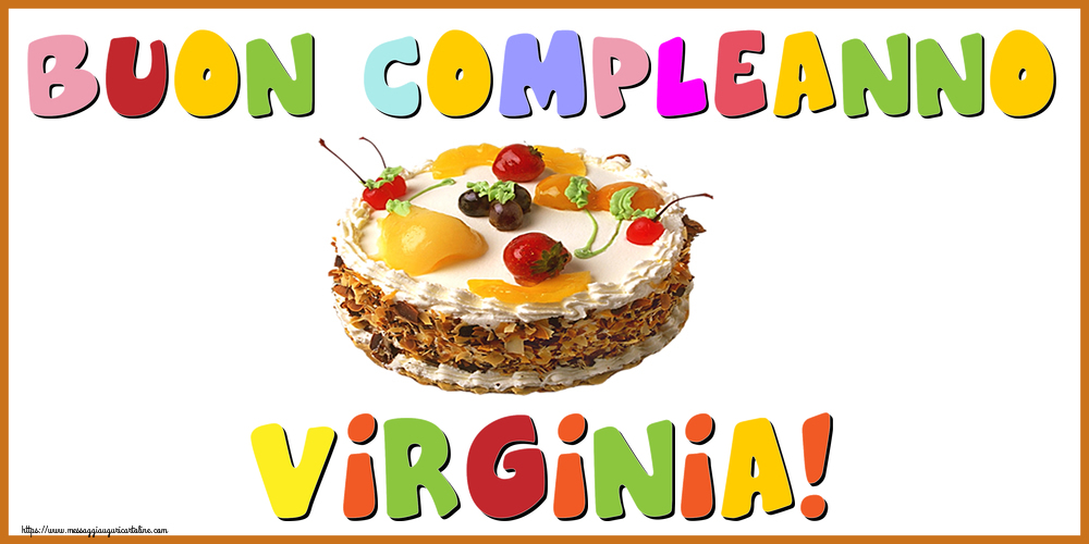  Cartoline di compleanno - Torta | Buon Compleanno Virginia!