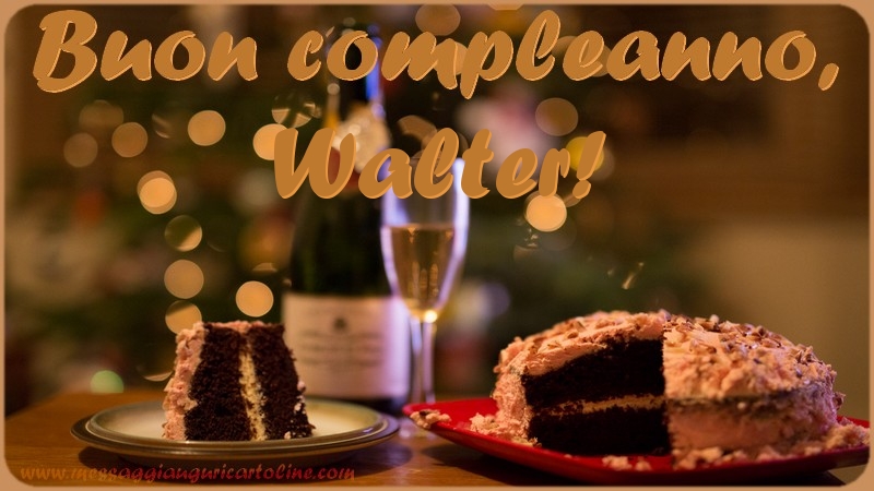  Cartoline di compleanno - Champagne & Torta | Buon compleanno, Walter