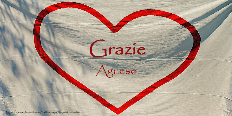 Cartoline di grazie - Grazie Agnese