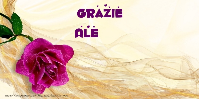 Cartoline di grazie - Grazie Ale