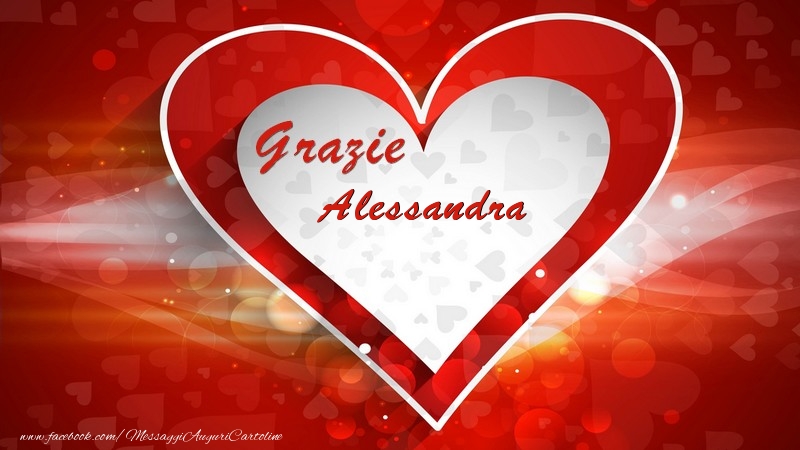 Cartoline di grazie - Grazie Alessandra