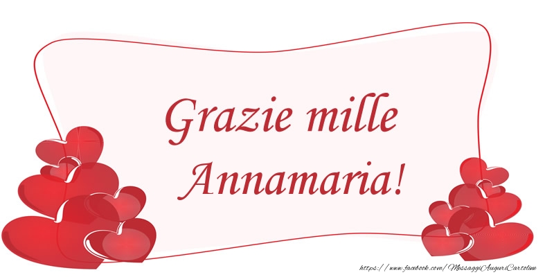 Cartoline di grazie - Grazie mille Annamaria!