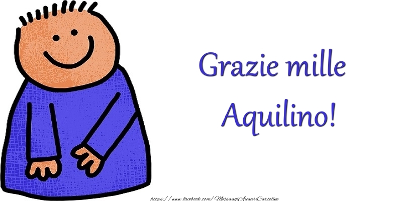 Cartoline di grazie - Grazie Aquilino