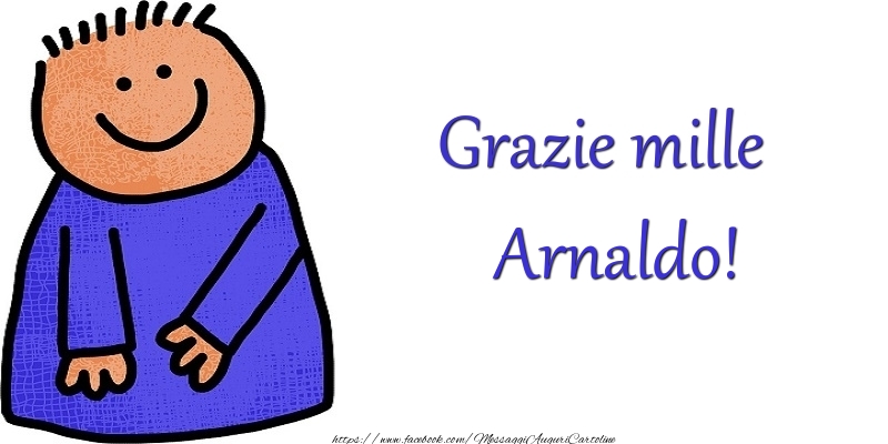 Cartoline di grazie - Grazie Arnaldo