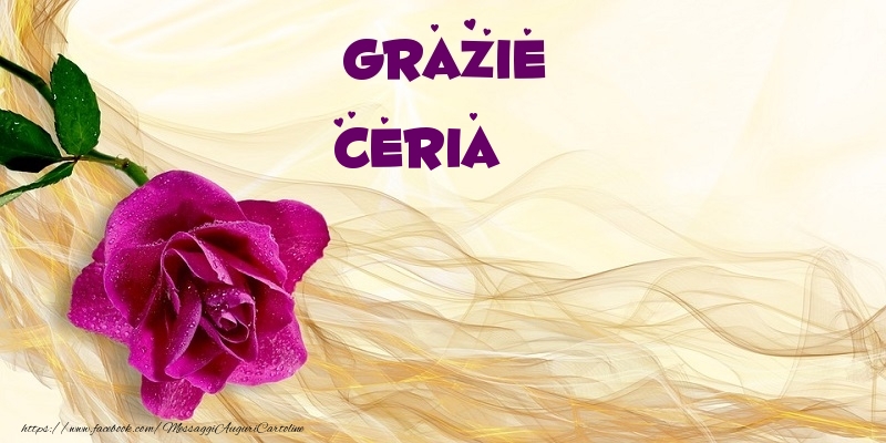 Cartoline di grazie - Fiori | Grazie Ceria