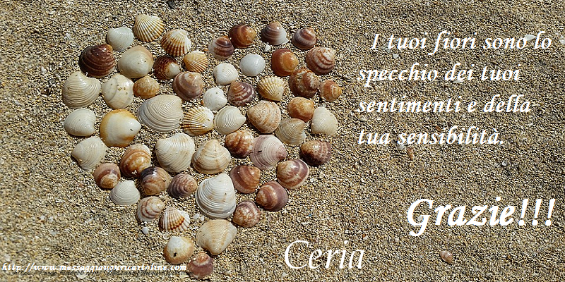 Cartoline di grazie - Grazie Ceria