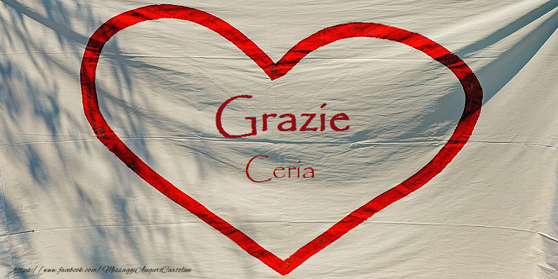 Cartoline di grazie - Grazie Ceria