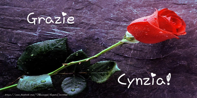 Cartoline di grazie - Grazie Cynzia!