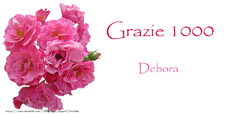 Cartoline di grazie - GRAZIE 1000 Debora