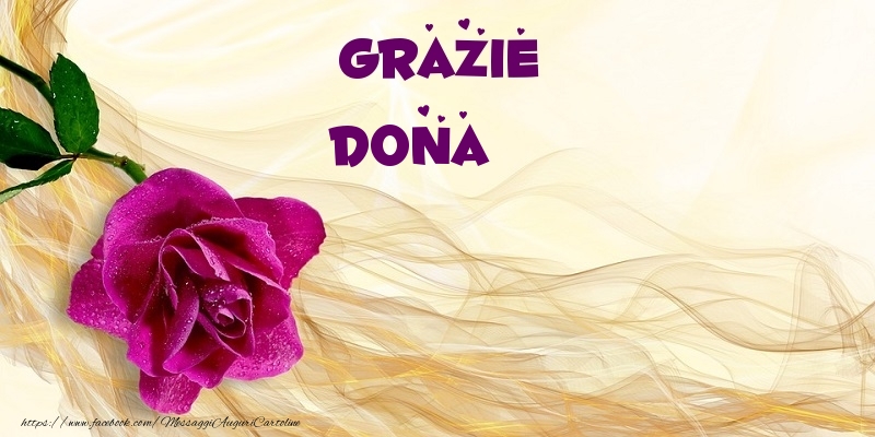 Cartoline di grazie - Fiori | Grazie Dona