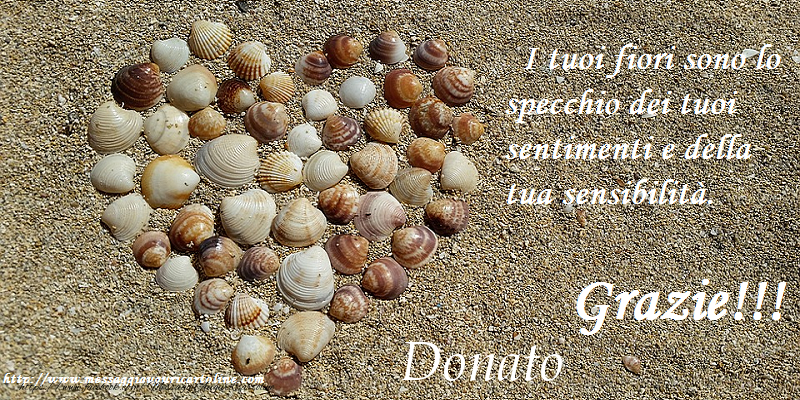 Cartoline di grazie - Grazie Donato