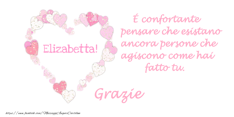 Cartoline di grazie - Grazie Elizabetta