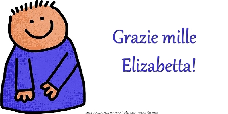 Cartoline di grazie - Grazie Elizabetta