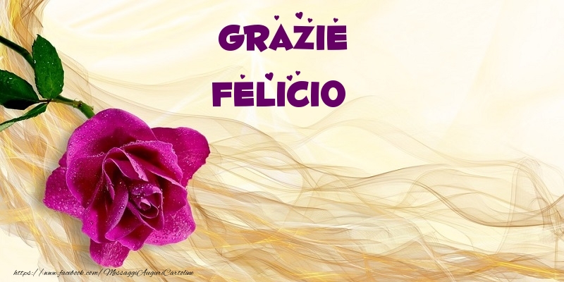 Cartoline di grazie - Fiori | Grazie Felicio