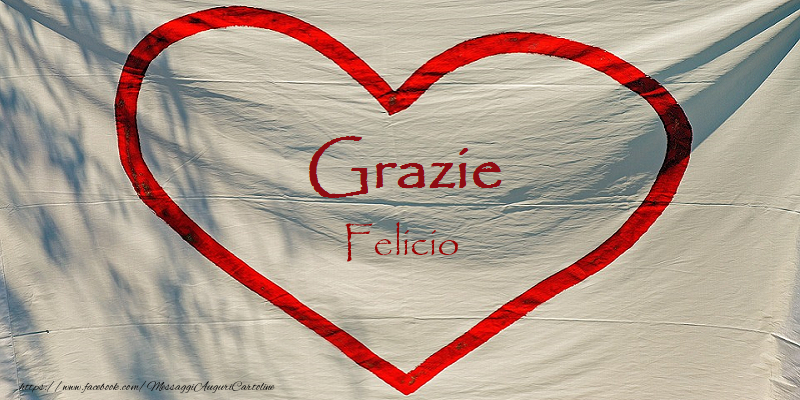 Cartoline di grazie - Grazie Felicio