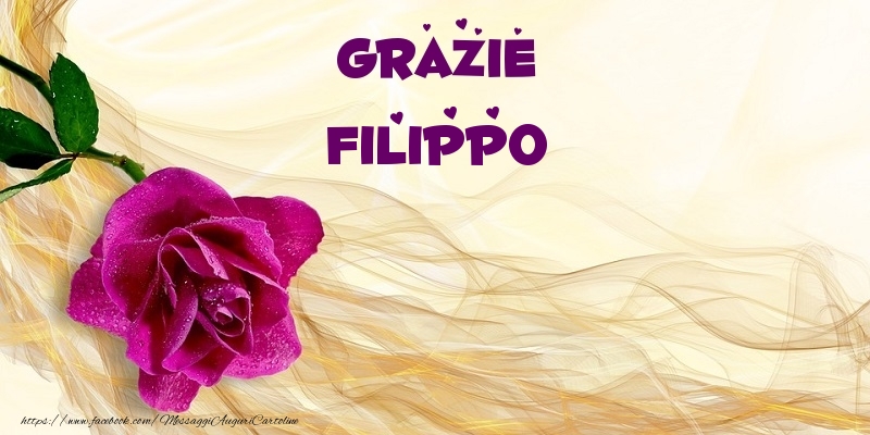 Cartoline di grazie - Grazie Filippo