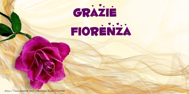 Cartoline di grazie - Fiori | Grazie Fiorenza