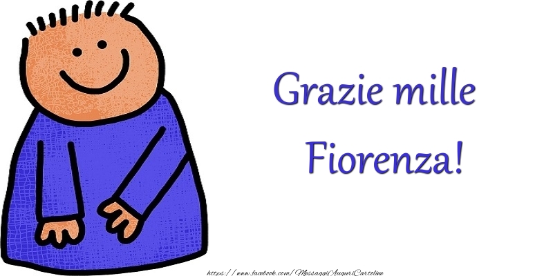 Cartoline di grazie - Grazie Fiorenza