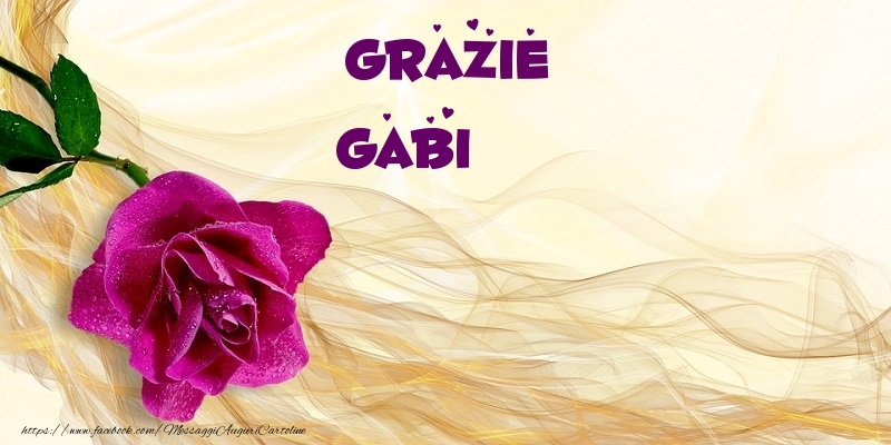 Cartoline di grazie - Fiori | Grazie Gabi