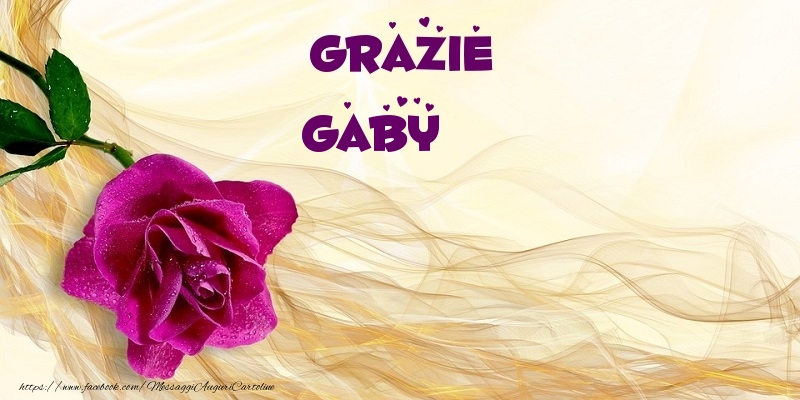 Cartoline di grazie - Fiori | Grazie Gaby