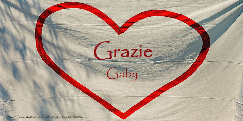 Cartoline di grazie - Grazie Gaby