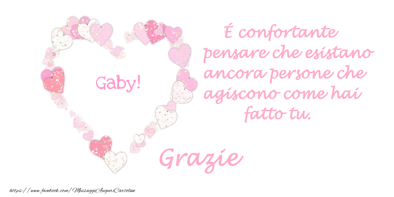 Cartoline di grazie - Grazie Gaby