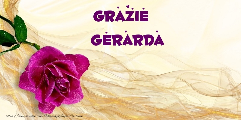 Cartoline di grazie - Fiori | Grazie Gerarda