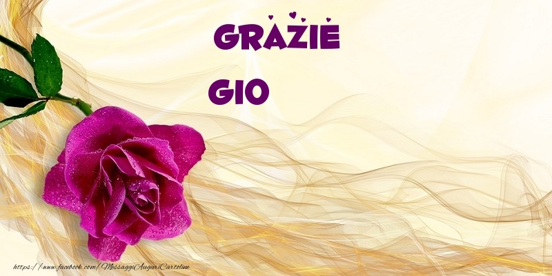 Cartoline di grazie - Fiori | Grazie Gio