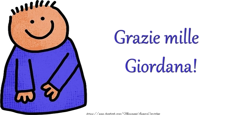 Cartoline di grazie - Grazie Giordana