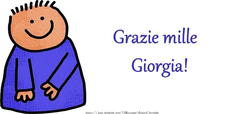 Cartoline di grazie - Grazie Giorgia