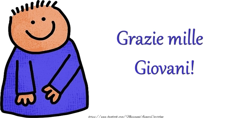 Cartoline di grazie - Grazie Giovani