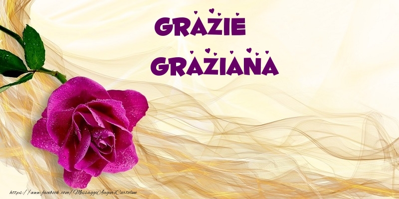 Cartoline di grazie - Fiori | Grazie Graziana