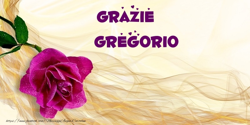 Cartoline di grazie - Grazie Gregorio