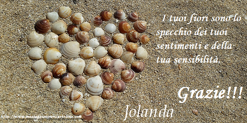 Cartoline di grazie - Grazie Jolanda