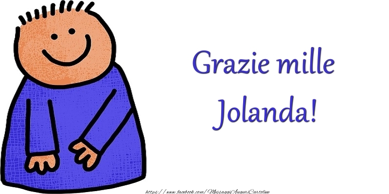 Cartoline di grazie - Grazie Jolanda