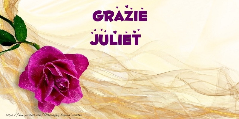 Cartoline di grazie - Grazie Juliet