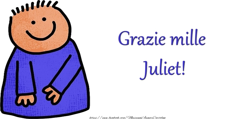 Cartoline di grazie - Grazie Juliet