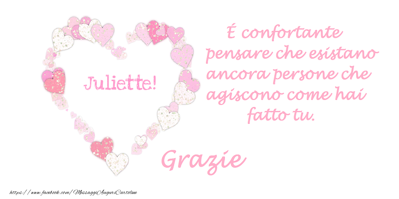 Cartoline di grazie - Grazie Juliette