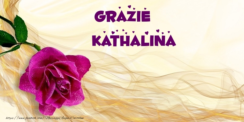 Cartoline di grazie - Grazie Kathalina