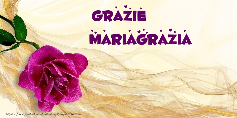 Cartoline di grazie - Grazie Mariagrazia