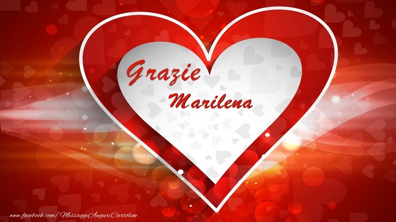 Cartoline di grazie - Cuore | Grazie Marilena