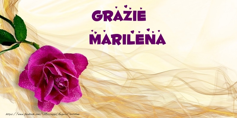 Cartoline di grazie - Fiori | Grazie Marilena